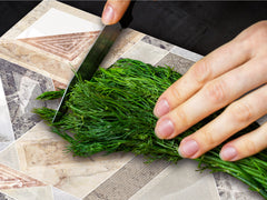 HUGE Cutting Board – Worktop saver and Pastry Board – Glass Kitchen Board DD37 Vintage leaves and patterns Series: Retro tiles pattern