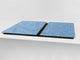GIGANTIC CUTTING BOARD and Cooktop Cover - Glass Kitchen Board DD35 Textures and tiles 1 Series: Blue ice texture