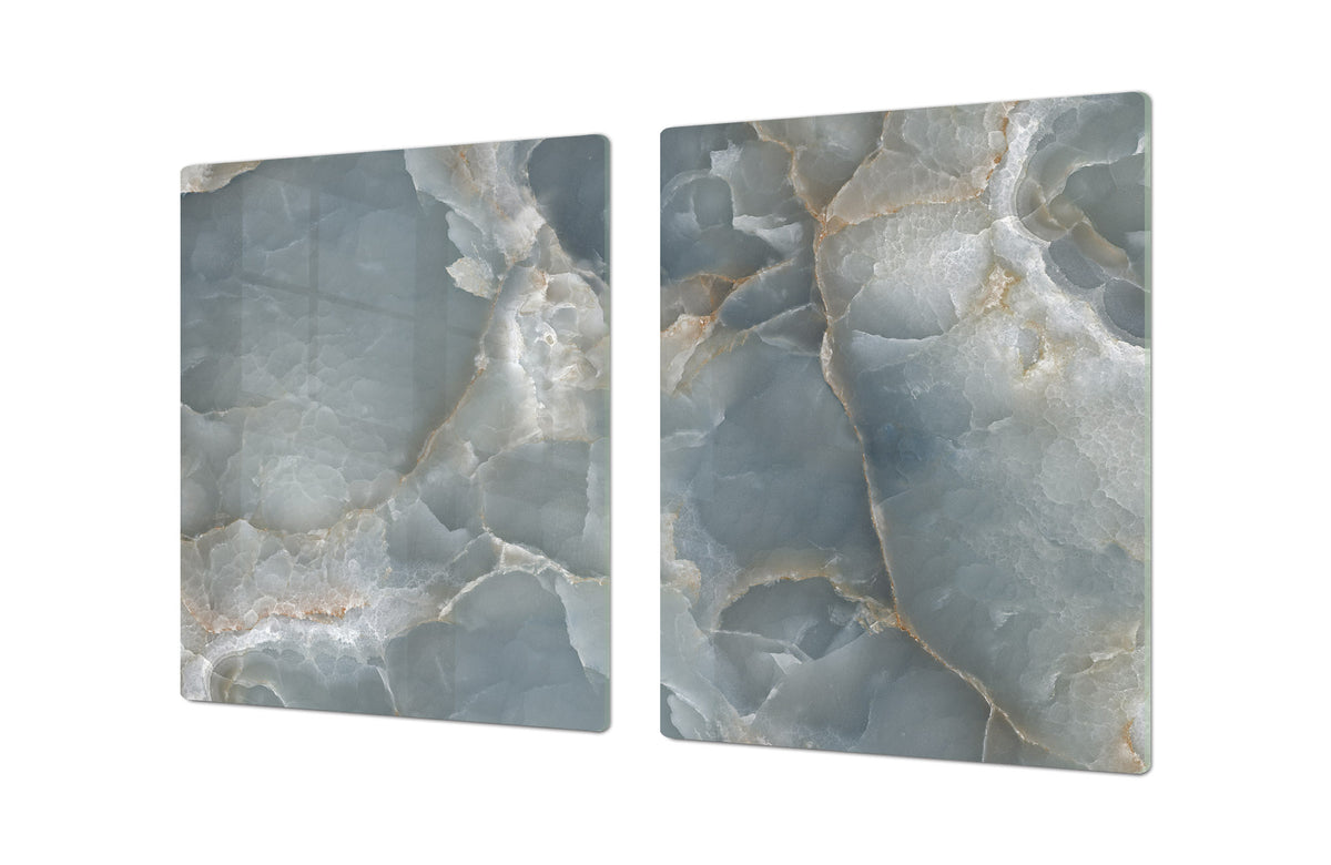 Gigantic Worktop saver and Pastry Board - Tempered GLASS Cutting Board DD21 Marbles 1 Series: Grey grunge stone