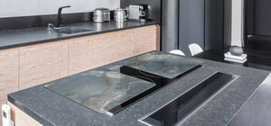 Gigantic Worktop saver and Pastry Board - Tempered GLASS Cutting Board DD21 Marbles 1 Series: Grey grunge stone