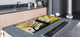Enorm Küchenbrett aus Hartglas und Induktionskochplattenabdeckung; Food series DD16: African food