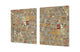 Riesig Schneidbrett aus Hartglas und schützende Arbeitsoberfläche; Egyptian Series DD15: Ethnic handmade