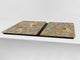 Riesig Schneidbrett aus Hartglas und schützende Arbeitsoberfläche; Egyptian Series DD15: Ethnic handmade