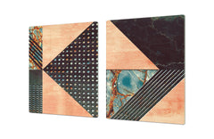 ENORMOUS  Tempered GLASS Chopping Board - Induction Cooktop Cover DD36 Textures and tiles 2 Series: Diverse tile pattern