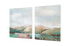 GIGANTIC CUTTING BOARD and Cooktop Cover - Glass Kitchen Board; SINGLE: 80 x 52 cm (31,5” x 20,47”); DOUBLE: 40 x 52 cm (15,75” x 20,47”); DD42 Paintings Series: Delicate landscape