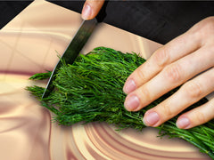 Gigantic Worktop saver and Pastry Board - Tempered GLASS Cutting Board - MEASURES: SINGLE: 80 x 52 cm; DOUBLE: 40 x 52 cm; DD38 Golden Waves Series: Glamour gold texture