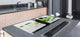 UNIQUE Tempered GLASS Kitchen Board Fruit and Vegetables series DD02 Lemon with ice