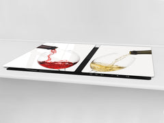 BIG KITCHEN PROTECTION BOARD or Induction Cooktop Cover - Wine Series DD04 French wines 3