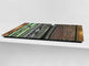 ENORMOUS  Tempered GLASS Chopping Board - Induction Cooktop Cover DD36 Textures and tiles 2 Series: Rustic colourful wood