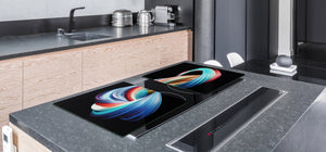 UNIQUE Tempered GLASS Kitchen Board – Abstract Series DD14 Infinite wave