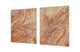 UNIQUE Tempered GLASS Kitchen Board – Impact & Scratch Resistant Cooktop cover DD32 Marbles 2 Series: Brown marble pattern