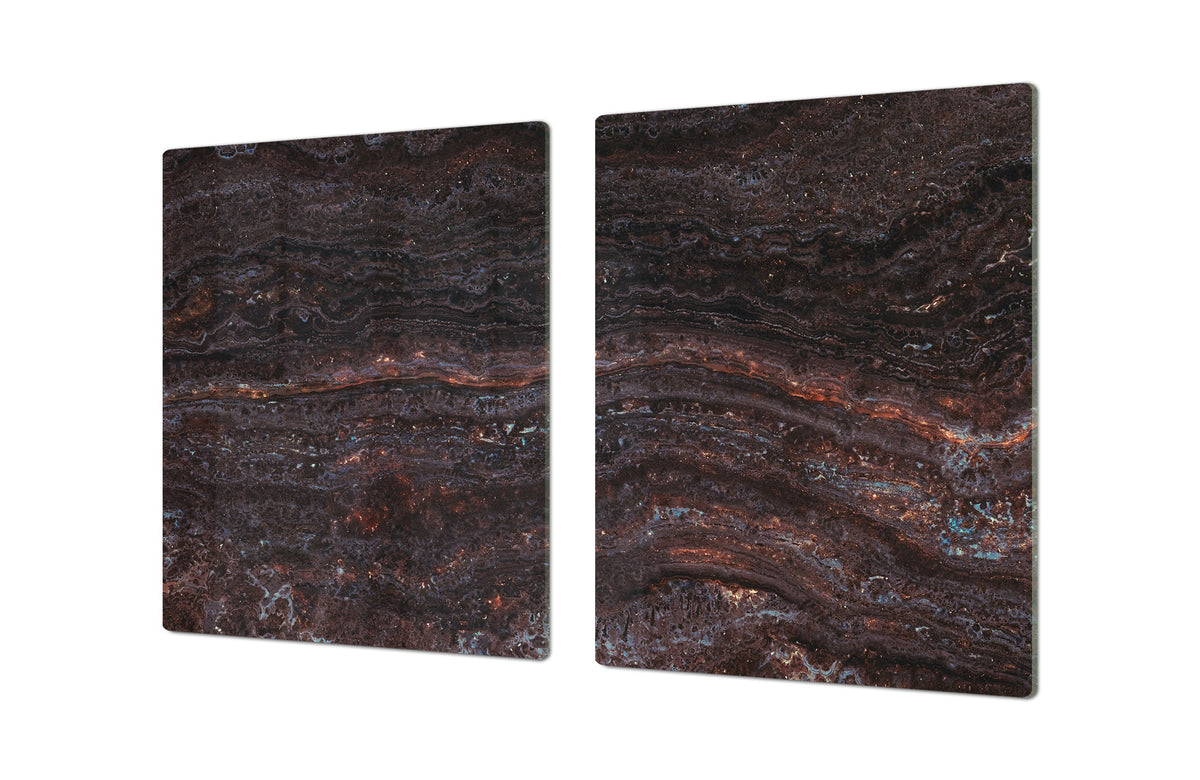 UNIQUE Tempered GLASS Kitchen Board – Impact & Scratch Resistant Cooktop cover DD32 Marbles 2 Series: Italian marble