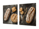 Riesig Mehrfunktional Hartglas Gehärtetes - Abdeckplatte für Induktionskochfeld; Bread and flour series DD09: Fresh bread 9
