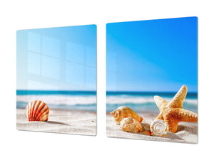 Very Big Cooktop saver - Nature series DD08 Shells on the beach 2