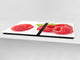 UNIQUE Tempered GLASS Kitchen Board Fruit and Vegetables series DD02 Raspberries