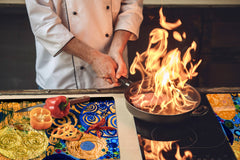 GIGANTIC CUTTING BOARD and Cooktop Cover - Glass Kitchen Board; SINGLE: 80 x 52 cm (31,5” x 20,47”); DOUBLE: 40 x 52 cm (15,75” x 20,47”); DD42 Paintings Series: Abstract painting composition