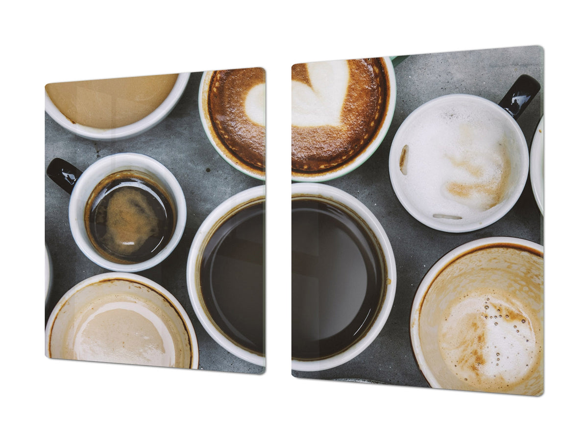 Worktop saver and Pastry Board – Glass Kitchen Board- Coffee series DD07 Coffee 5