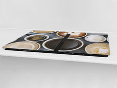 Worktop saver and Pastry Board – Glass Kitchen Board- Coffee series DD07 Coffee 5