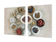 Schneidbrett aus Hartglas und schützende Arbeitsoberfläche – Schneideplatten: Sehr groß Küchenbrett aus Hartglas und Kochplattenabdeckung; spice series DD03B: Asian spices 2