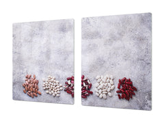 UNIQUE Tempered GLASS Kitchen Board Fruit and Vegetables series DD02 Beans 1