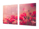 Enorm Schneidbrett aus Hartglas und schützende Arbeitsoberfläche; Flower series DD06B: Poppies 4
