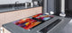 UNIQUE Tempered GLASS Kitchen Board – Abstract Series DD14 Colorful spots