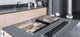 ENORMOUS  Tempered GLASS Chopping Board - Induction Cooktop Cover DD36 Textures and tiles 2 Series: Sculpted tile texture