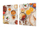 Enorm Küchenbrett aus Hartglas und Induktionskochplattenabdeckung; Food series DD16: Breakfast 2