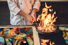 GIGANTE ASSE DA CUCINA e Copri-piano cottura a induzione; Serie di alimenti DD16: Cibo africano