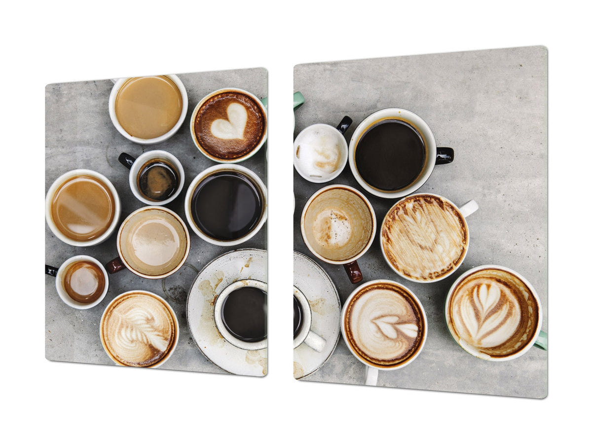 Worktop saver and Pastry Board – Glass Kitchen Board- Coffee series DD07 Coffee 6