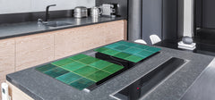 GIGANTIC CUTTING BOARD and Cooktop Cover - Glass Kitchen Board DD35 Textures and tiles 1 Series: Green vintage ceramic tiles 3