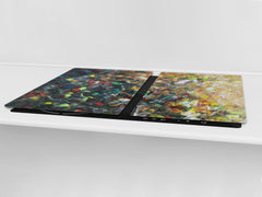 GIGANTIC CUTTING BOARD and Cooktop Cover- Image Series DD05A Abstraction on canvas