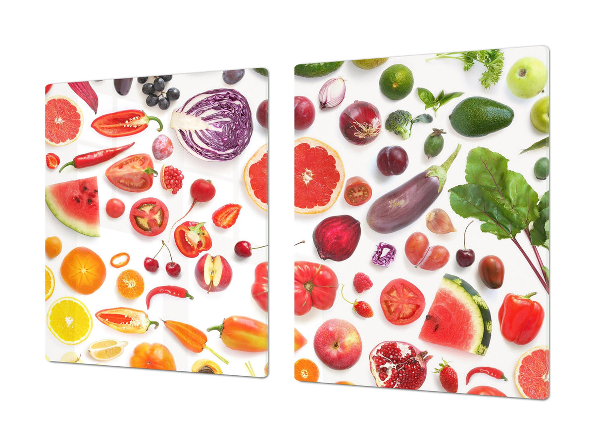 UNIQUE Tempered GLASS Kitchen Board Fruit and Vegetables series DD02 Fruit and vegetables 4