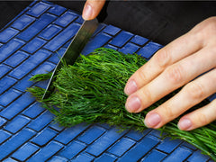 GIGANTIC CUTTING BOARD and Cooktop Cover - Glass Kitchen Board DD35 Textures and tiles 1 Series: Blue brick background
