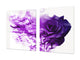 Cubierta de placa de inducción - Tabla para cortar vidrio - Serie de flores DD06B Rosa Morada