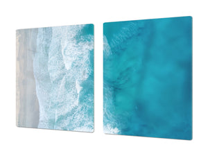 Gigantic KITCHEN BOARD & Induction Cooktop Cover - Water Series DD10 Rough sea
