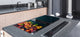 UNIQUE Tempered GLASS Kitchen Board Fruit and Vegetables series DD02 Nectarines and plums