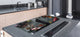 Schneidbrett aus Hartglas und schützende Arbeitsoberfläche – Schneideplatten: Sehr groß Küchenbrett aus Hartglas und Kochplattenabdeckung; spice series DD03B: Asian spices 6