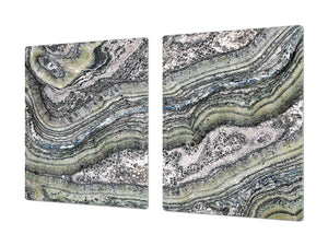 Salvaencimera Extra-Grande de vidrio templado -  Serie de la Textura  DD20 Textura 1
