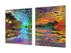 Worktop saver and Pastry Board – Cooktop saver; Series: Outside Series DD19 A colorful picture