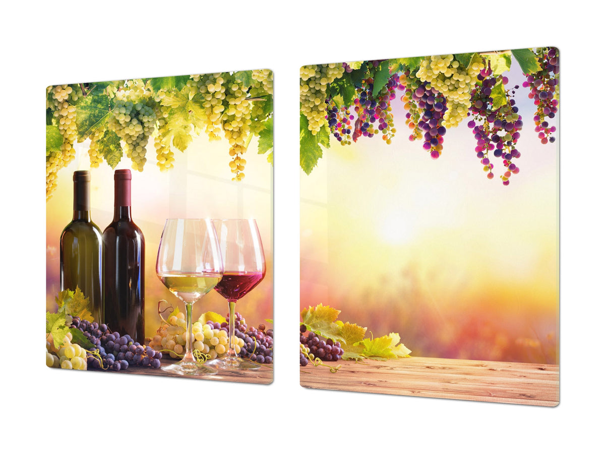 BIG KITCHEN PROTECTION BOARD or Induction Cooktop Cover - Wine Series DD04 French wines 4