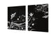 ENORME tabla de cortar de VIDRIO templado - Serie de flores DD06A Mariposa blanca