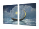 Cubierta de la placa de inducción - Protector de encimera de vidrio: Serie de fantasía y cuento de hadas DD18 Un Barco Solitario