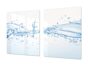 Enorm Kochplattenabdeckung Stove Cover und Schneideplatten; Water Series DD10: Drops of water 3