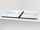 Gigante Tabla para picar de cristal templado o cubre vitro – Salvaencimera - Serie Agua DD10 Gotas de agua 3