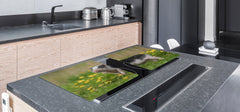 Gigantic Worktop saver and Pastry Board - Tempered GLASS Cutting Board Animals series DD01 Piggy