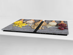 UNIQUE Tempered GLASS Kitchen Board Fruit and Vegetables series DD02 Grains 3