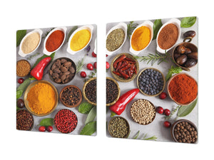 Cutting Board and Worktop Saver – SPLASHBACKS: A spice series DD03B Mosaic of spices 9