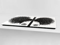 HUGE TEMPERED GLASS COOKTOP COVER - Egyptian Series DD15 Double buns