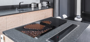 Worktop saver and Pastry Board – Glass Kitchen Board- Coffee series DD07 Heart from coffee